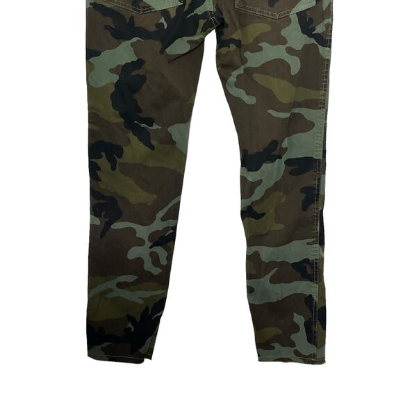 Nili Lotan Jenna Pants Green Camouflage Cropped Slim Fit Mid Rise Women Size 2 - Picture 7 of 13